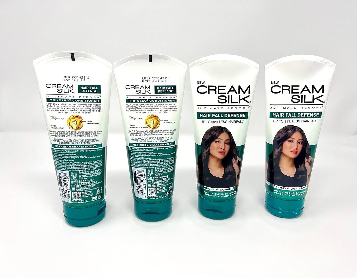 Generic New Cream Silk Hair Fall Defense Tri-Oleo Conditioner 180ml (Pack of 4), Green