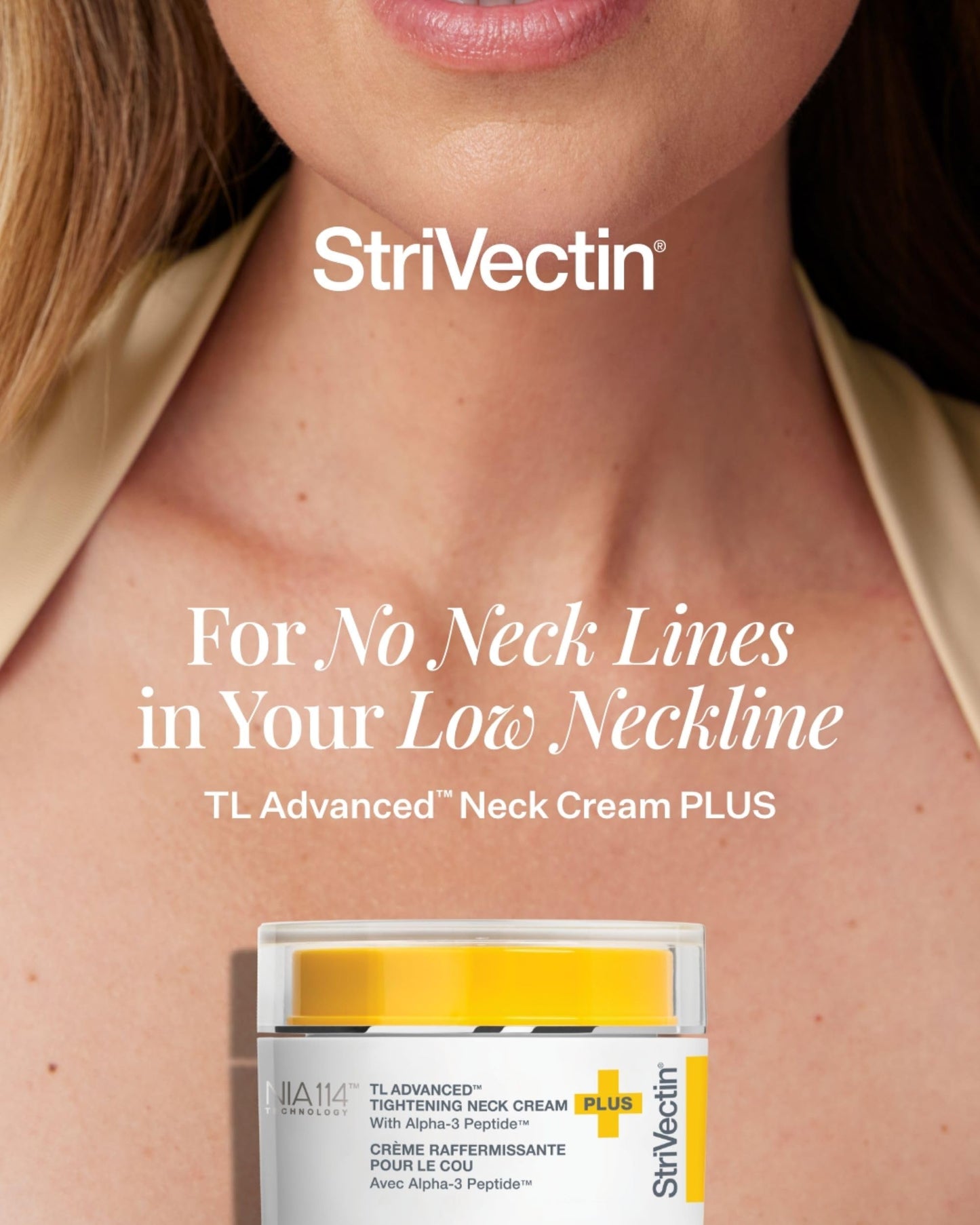 StriVectin TL Advanced Tightening Neck Cream PLUS - 3.4 oz - Tighten and Lift Neck Cream, Visibly Reduces Sagging and Crepey Skin, Improves Décolleté Lines and Wrinkles for Smooth, Youthful Skin