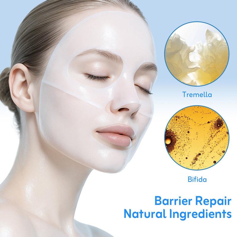 TEQUElA Face Masks, 4 Piece Dewdrop Micro-collagen Masks, 5D Hyaluronic & Tremella Essence hydrating Spa Sheet Masks, Facial Skincare Masks with Deep Hydration Clean & Glow, Skin Care Gifts for Women