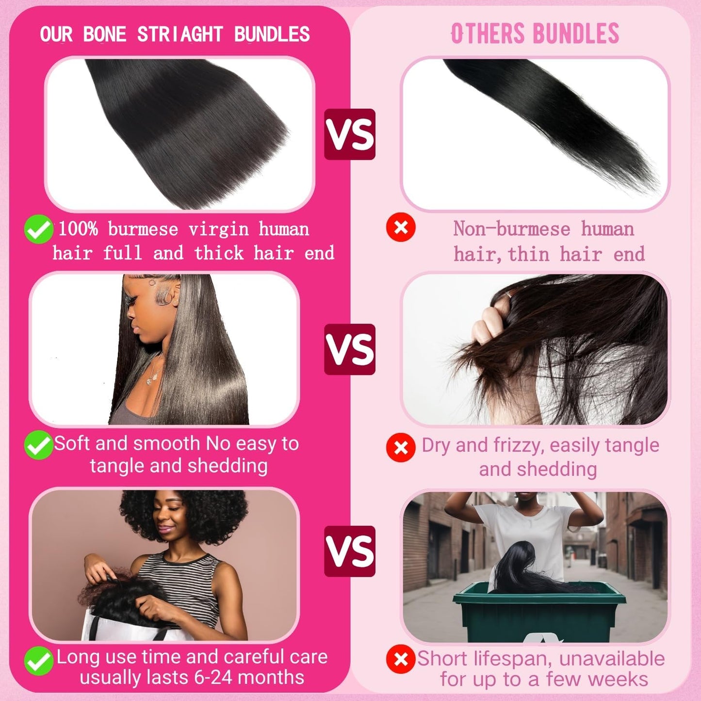 Blisshair Sew In Hair Extensions Real Human Hair 8 Inch Weft Hair Extensions Full Head Double Weft SDD Burmese Bone Straight Hair Single Bundle for Women 100g Natural Color (Straight, 8inch)
