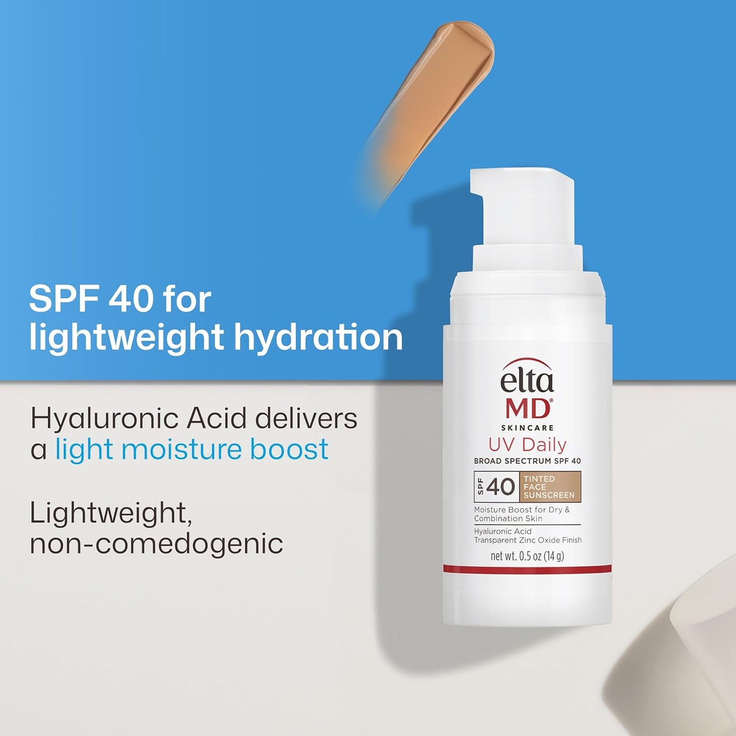 EltaMD UV Clear Tinted Face Sunscreen - SPF 46 Oil-Free Moisturizer with Zinc Oxide | 0.5 oz Pump