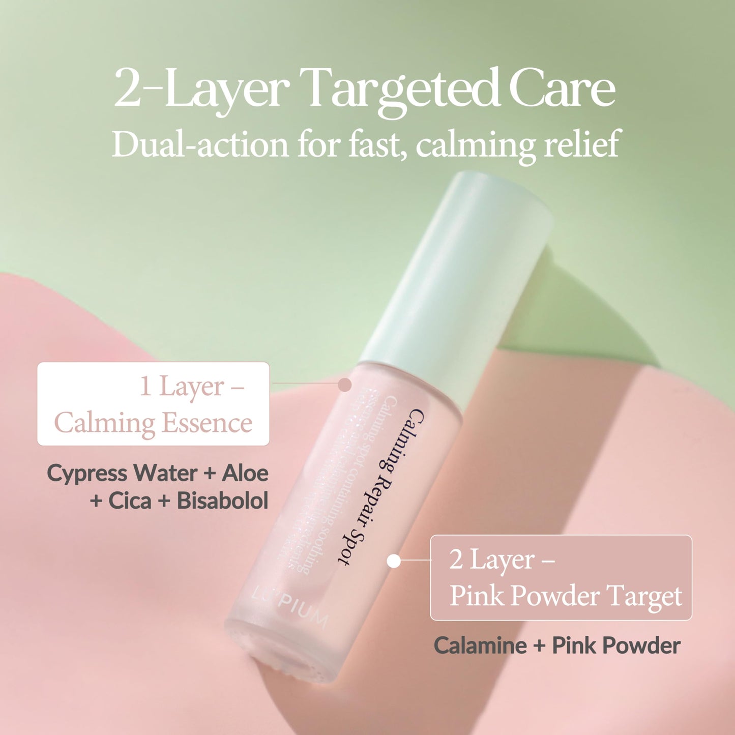 LU'PIUM Calming Repair Spot – Acne Spot Treatment for Sensitive Skin, Vegan Soothing & Oil Control with Salicylic Acid, Calamine & Sulfur, Cica Complex, Clean Korean Skincare (7ml 0.24 fl. oz.)