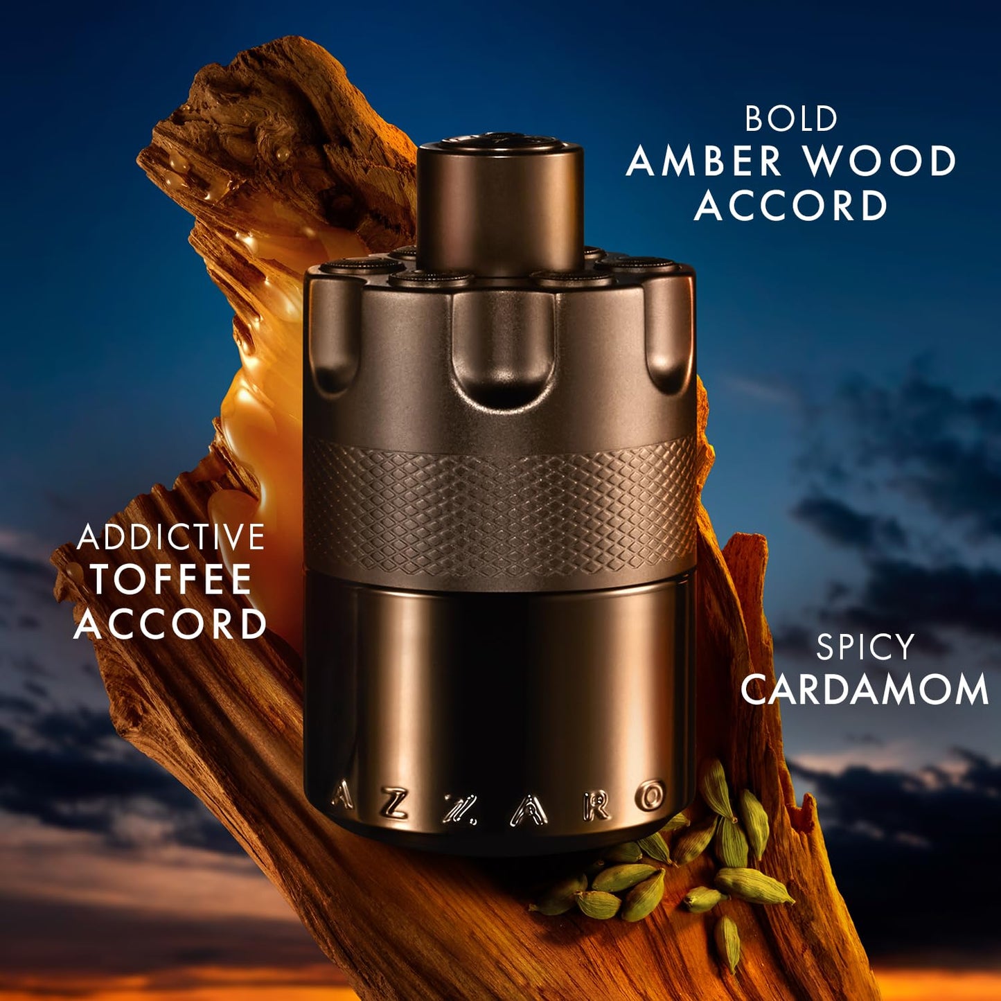 Azzaro The Most Wanted Eau de Parfum Intense - Seductive Mens Cologne Set ($145 Value)- 2-Piece Set with Full Size + Travel Size Fragrances - Lasting Wear