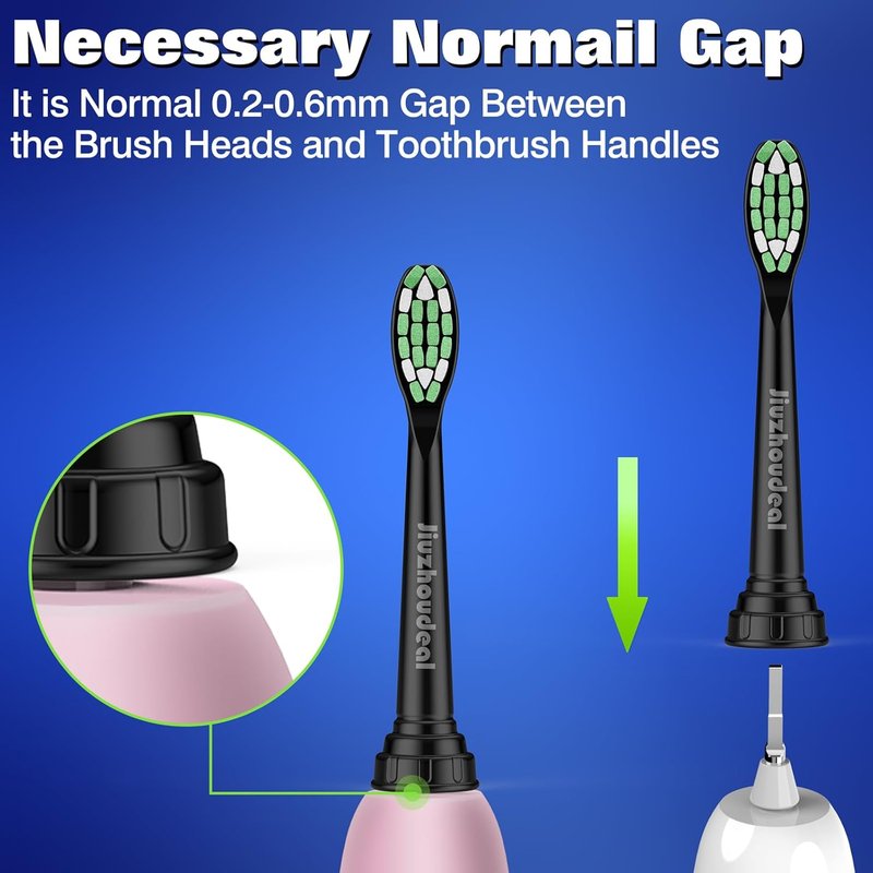 Philips Sonicare Replacement Brush Heads - 10-Pack Compatible Electric Toothbrush Heads | Black