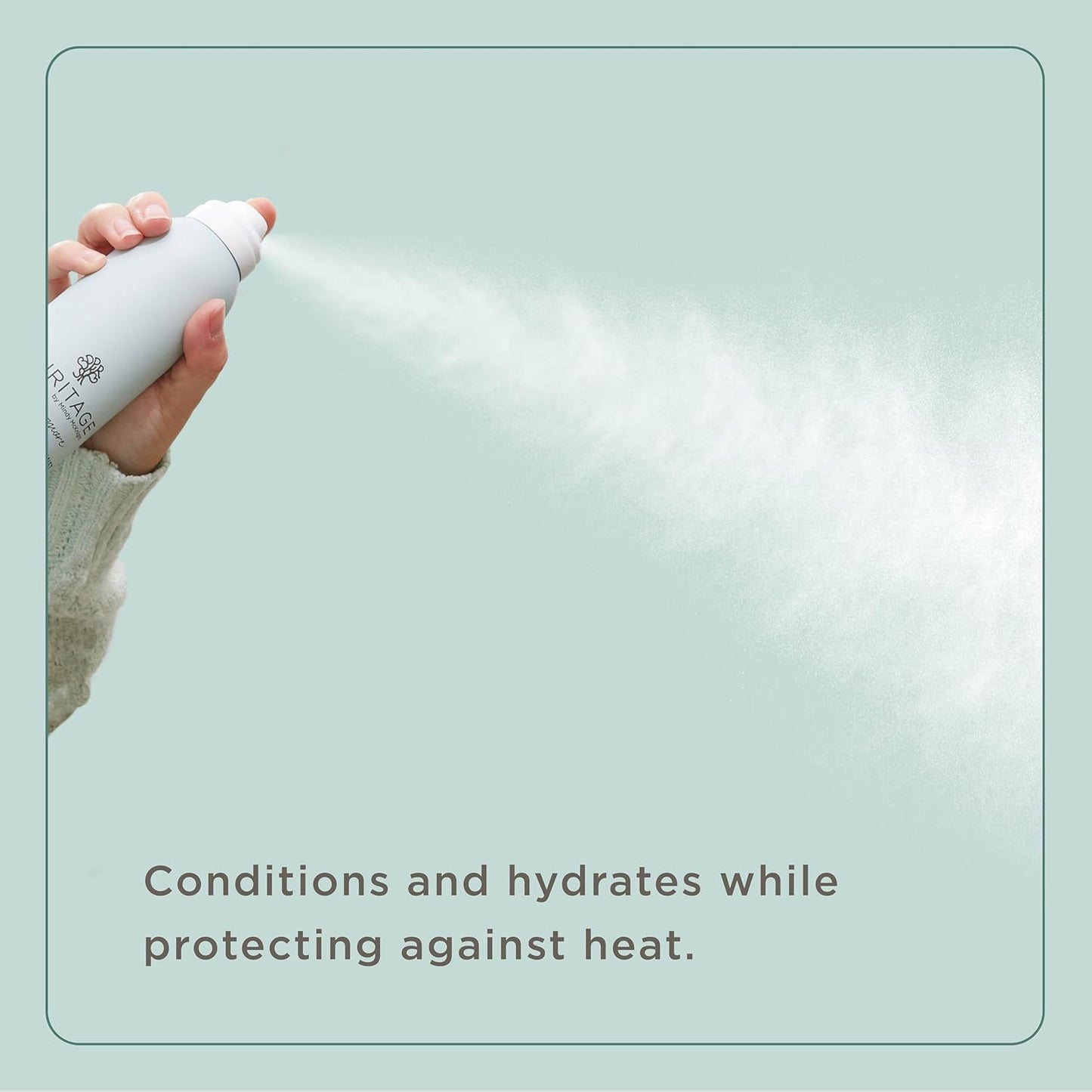 Hairitage Argan Oil Heat Protectant Spray - Hydrating Formula with Rice Protein | Protects Up to 450°F - 5 oz