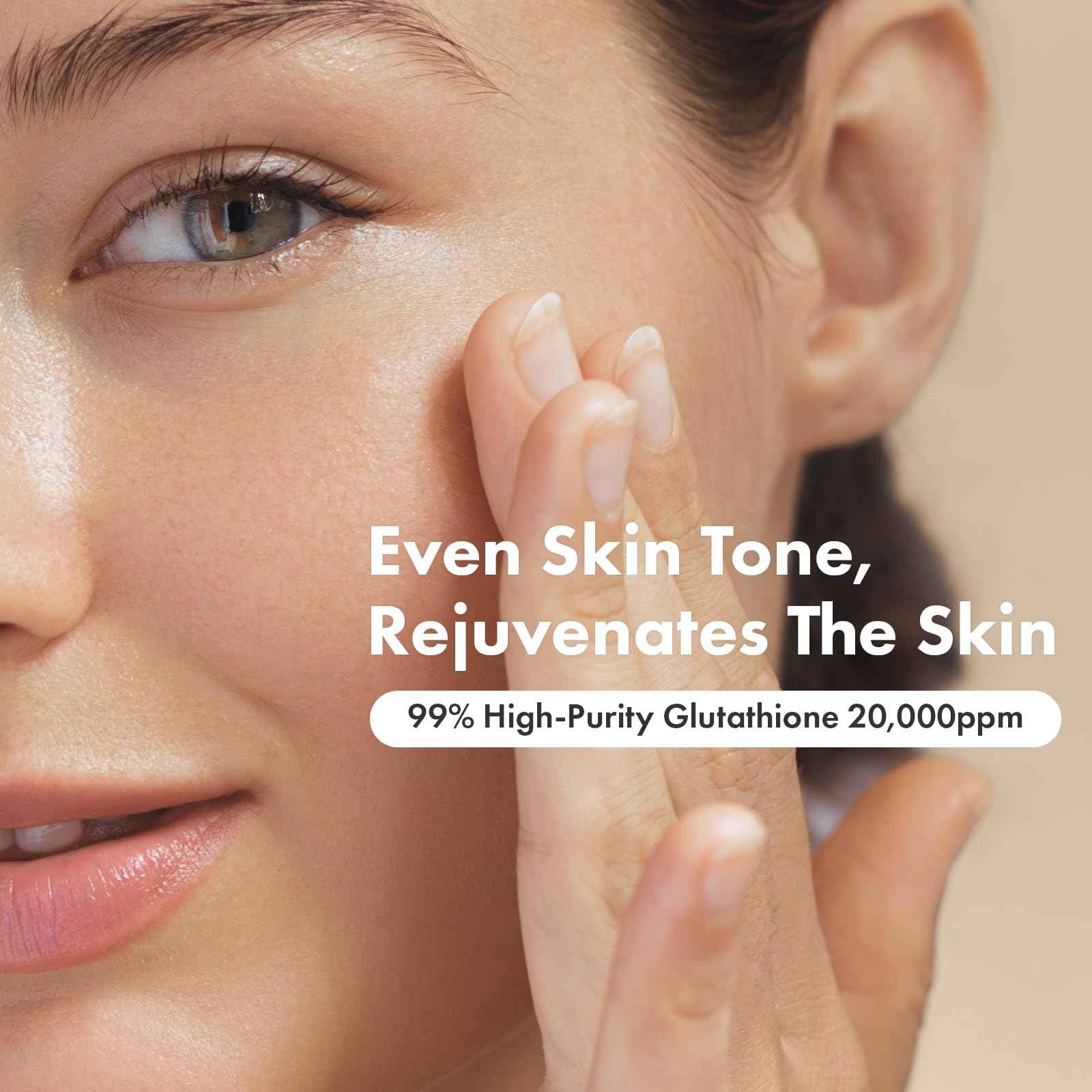 TOSOWOONG Glutathione Serum with 20,000ppm Glutathione, Niacinamide and hyaluronic acid, Dark Spot, Improve skin elasticity, Revitalize complexion, Korean Skincare, 30ml, 1.01 fl. oz.