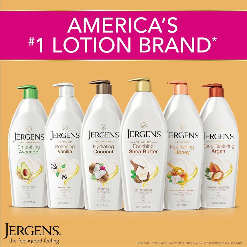 Jergens Hydrating Coconut Body Lotion - Moisturizer for Dry Skin | 16.8 oz, Pack of 3