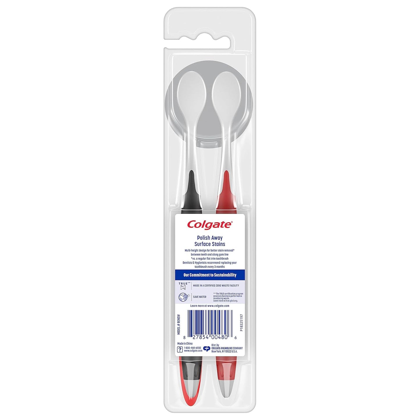 Colgate Charcoal Toothbrushes - Soft Bristles for Whitening & Stain Removal | Pack of 8
