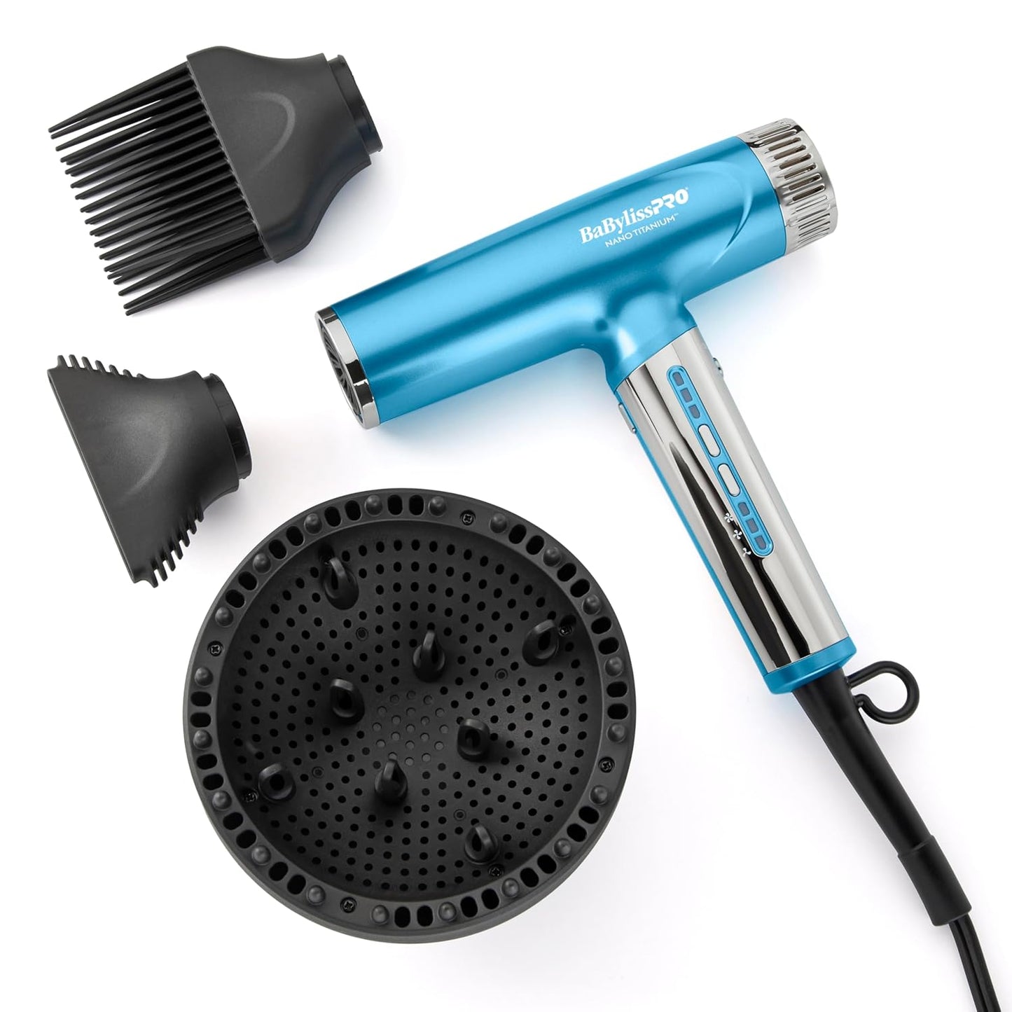 BaBylissPRO Nano Titanium Hair Dryer - Lightweight Dual-Voltage Ionic Design for Fast Drying