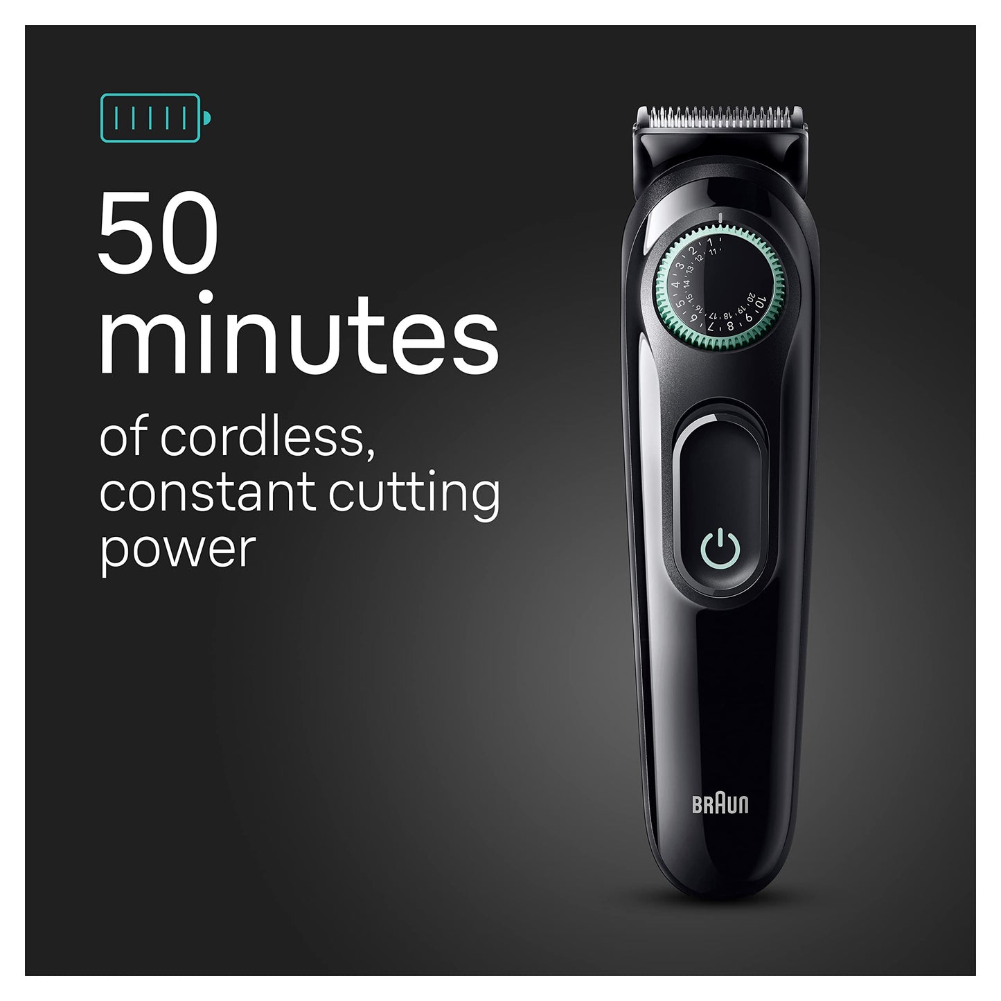 Braun All-in-One Style Kit Series 3 3430, 3-in-1 Trimmer for Men with Beard Trimmer, Ear & Nose Trimmer, Hair Clippers, Ultra-Sharp Blade, 20 Length Settings, Washable