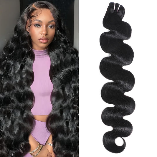 15A Raw Indian Human Hair Bundles Body Wave Bundles Human Hair,Triple Lifespan Virgin Remy Hair,No Tangle Shedding,Keep Texture Silky Soft After Multiple Washes (1 Bundle Natural Black, 14 inch)
