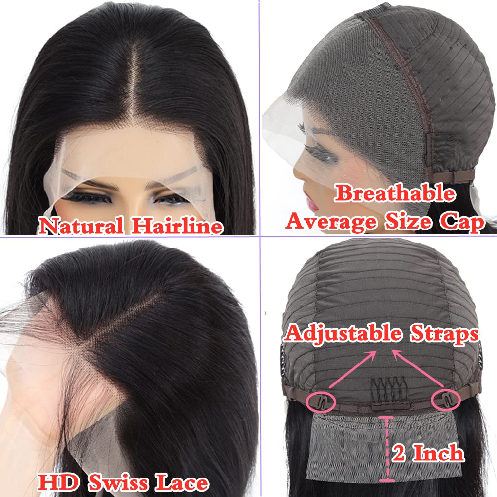 Short Bob Wig - 13x4 Frontal Human Hair Wigs for Black Women | 180% Density, Pre-Plucked, 10 Inch