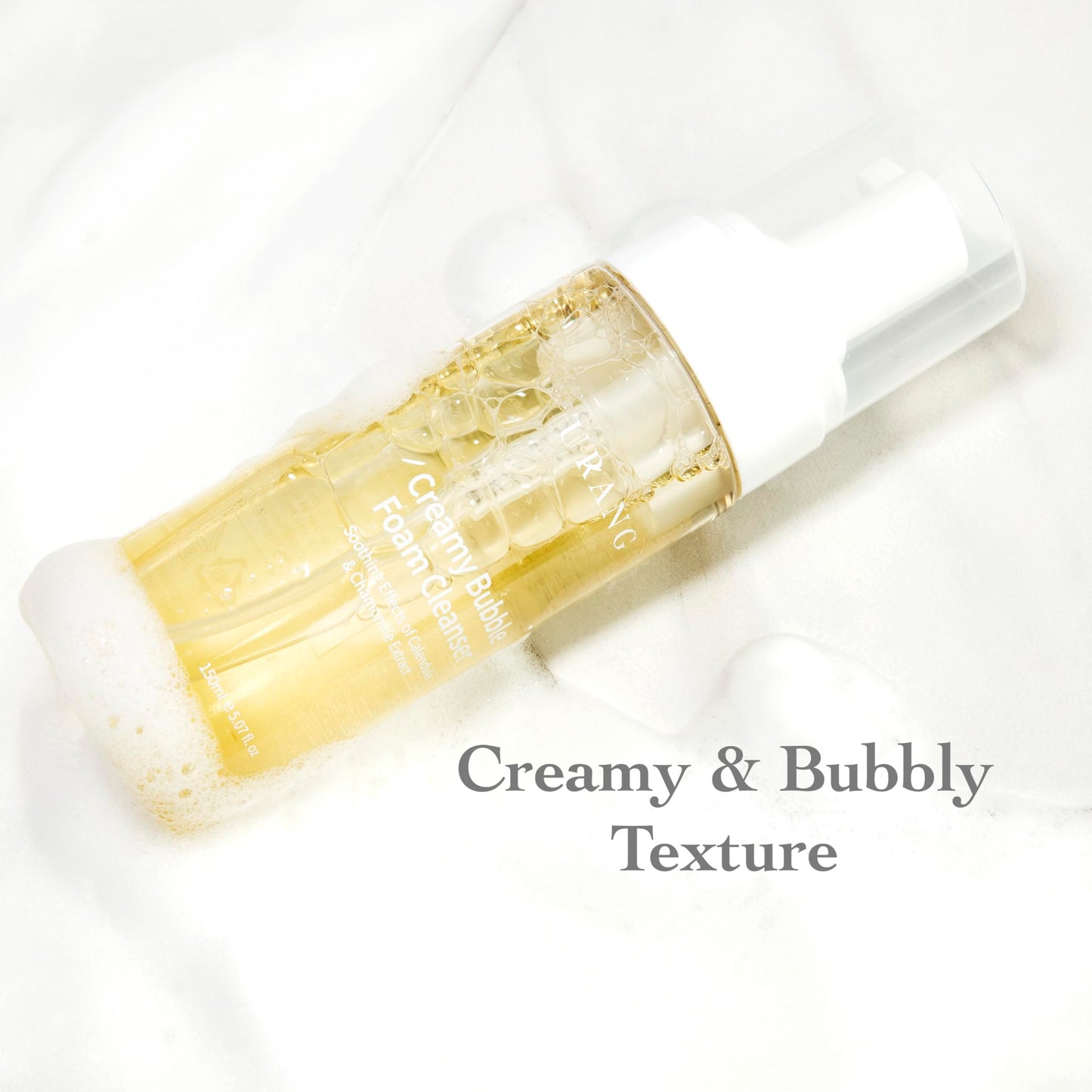 URANG Creamy Bubble Foam Cleanser – Premium K-beauty Foam Cleanser Soften and Moisturize Skin – 5.07 Fl.oz – COSMOS NATURAL Certified – 100% Natural