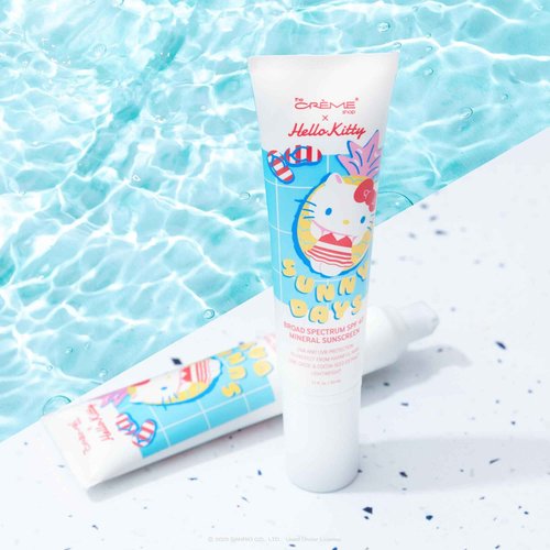The Crème Shop x Hello Kitty Sunny Days Mineral SPF 40 Sunscreen, Korean Inspired Facial Sunscreen, 12.3% Zinc Oxide, Sanrio Collaboration, No White Cast, Soothing and Silky Formula, Sun Block