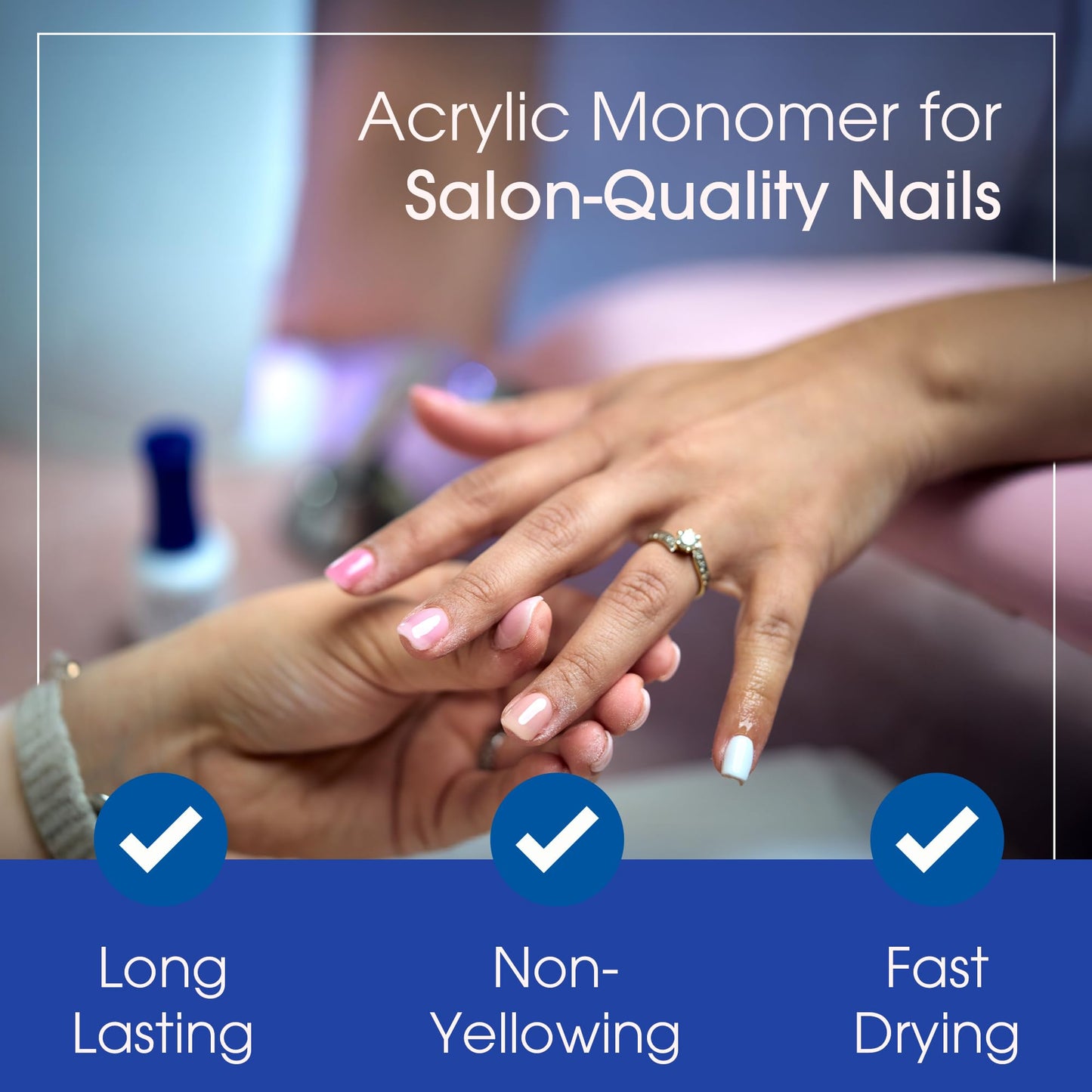 DeEnti Nomma Plus Professional Liquid Monomer, EMA Nail Liquid for Acrylic Powder, Non-Yellowing Monomer, 8oz Bottle, Professional Salon Quality Manicure and Pedicure Supplies