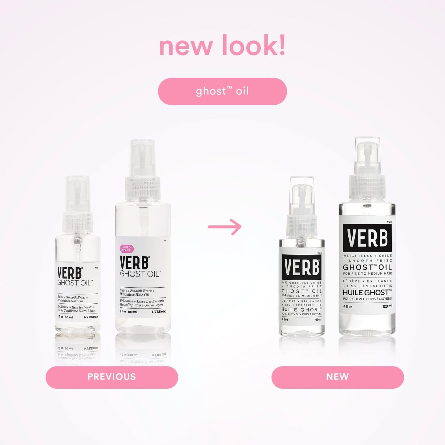 VERB Ghost Oil, 4 fl oz- Weightless Hair Oil for Fine to Medium Hair – Smooths Frizz, Adds Shine – No Parabens, Gluten or Harmful Sulfates, (Pack of 2)