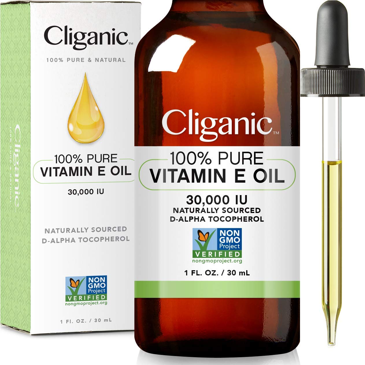 Cliganic Face Oil Trio - Vitamin E, Jojoba & Rosehip Oils for Glowing Skin | 3-Pack