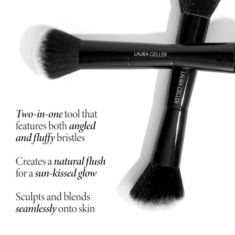 Laura Geller Dual-Ended Blush & Bronzer Brush - Retractable Airbrush Kabuki