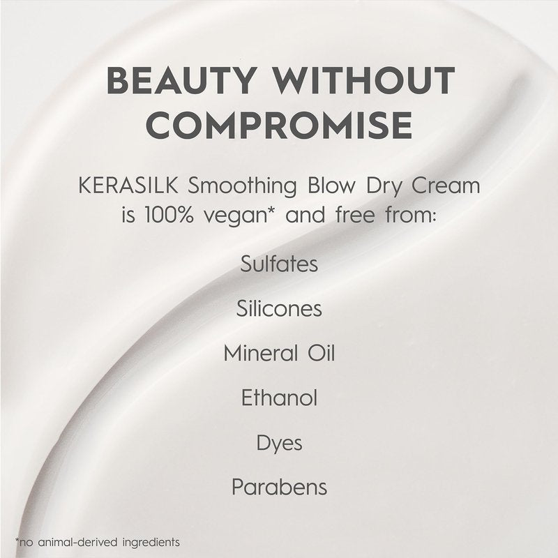 Kerasilk Smoothing Blow Dry Cream for Frizz Control & Heat Protection, Vegan & Sulfate Free, 150ml