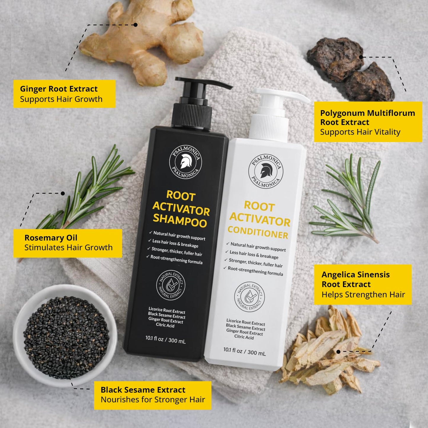 Hair Growth Shampoo and Conditioner Set - Sulfate-Free Thickening Formula for Hair Loss | Regrowth Treatment for Men & Women