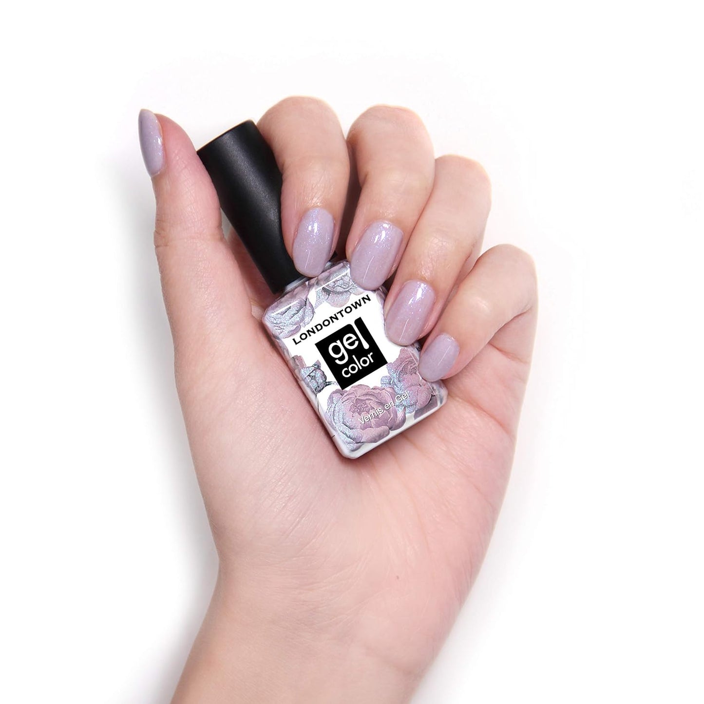 LONDONTOWN UV/LED Gel Nail Polish - Glittery Shimmery Lilac | Long-Lasting, Chip-Resistant 0.4 Fl Oz