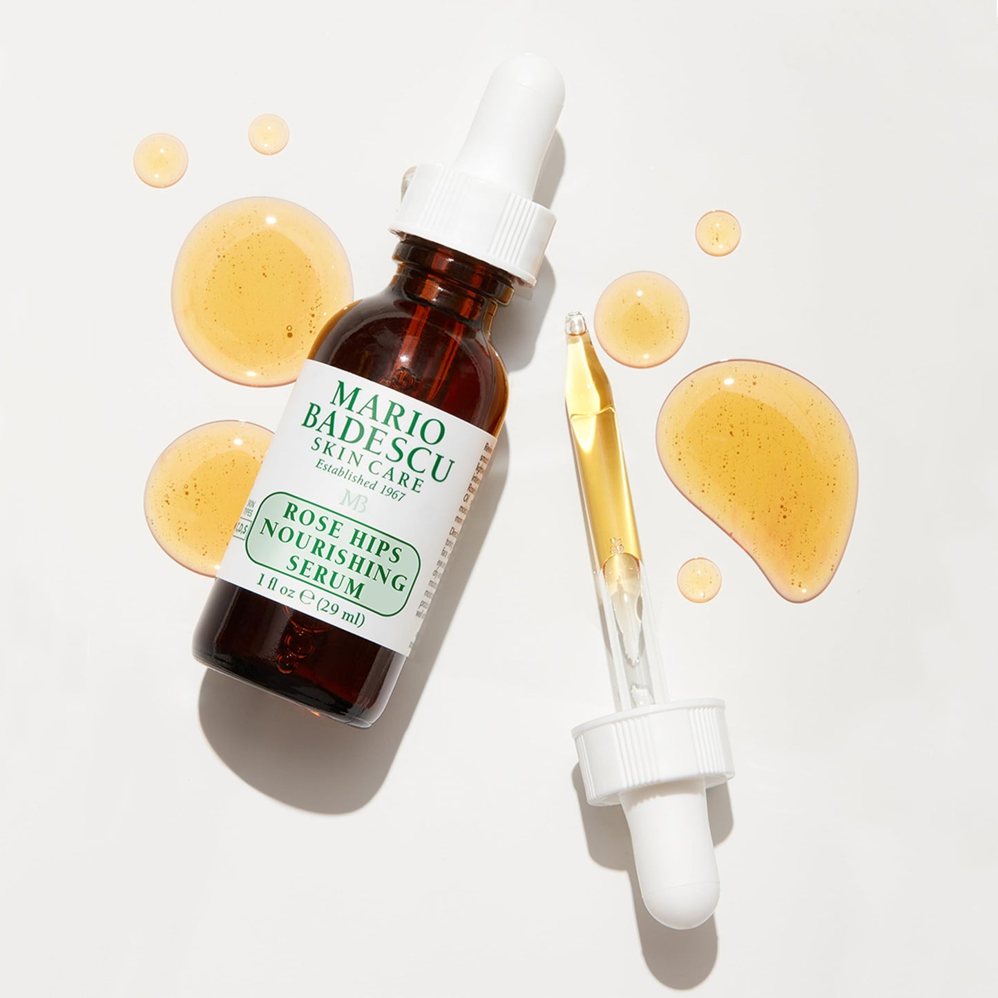 Mario Badescu Rose Hips Nourishing Oil for Combination, Dry and Sensitive Skin Facial Oil that Moisturizes & Smoothes Formulated with Rosehip Extract & Castor Oil 1 FL OZ (Pack of 1)