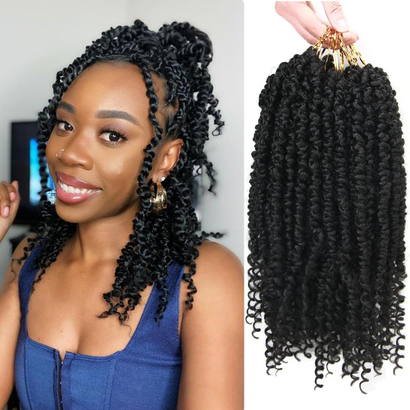 Passion Twist Crochet Hair - 14 Inch Pre-Looped Braids | Bohemian Spring Twist Extensions for Women