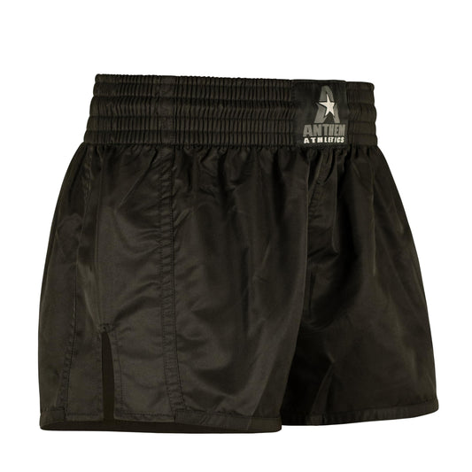 Anthem Athletics Resolute Muay Thai Shorts - Kickboxing Short Boxing Trunks for Men & Women - Black - Small