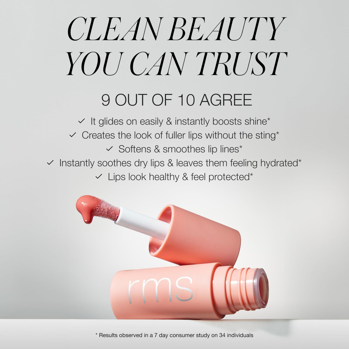 RMS Beauty Legendary Lip Oil Hydrating Lip Gloss with Buildable Color High Shine Non-Sticky Finish and Clean Ingredients 8-Hour Moisture Organic Jojoba & Bitter Cherry Seed Oil