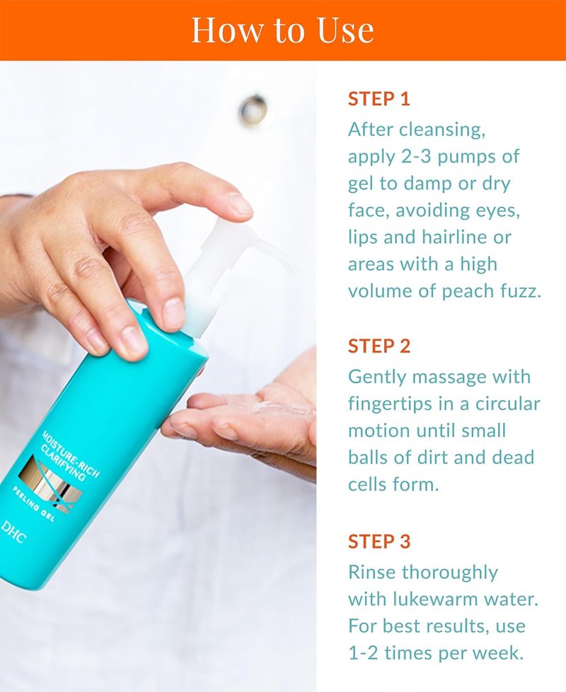 DHC Moisture-Rich Clarifying Peeling Gel - Innovative Exfoliator for All Skin Types | Hydrating 4.9 oz.