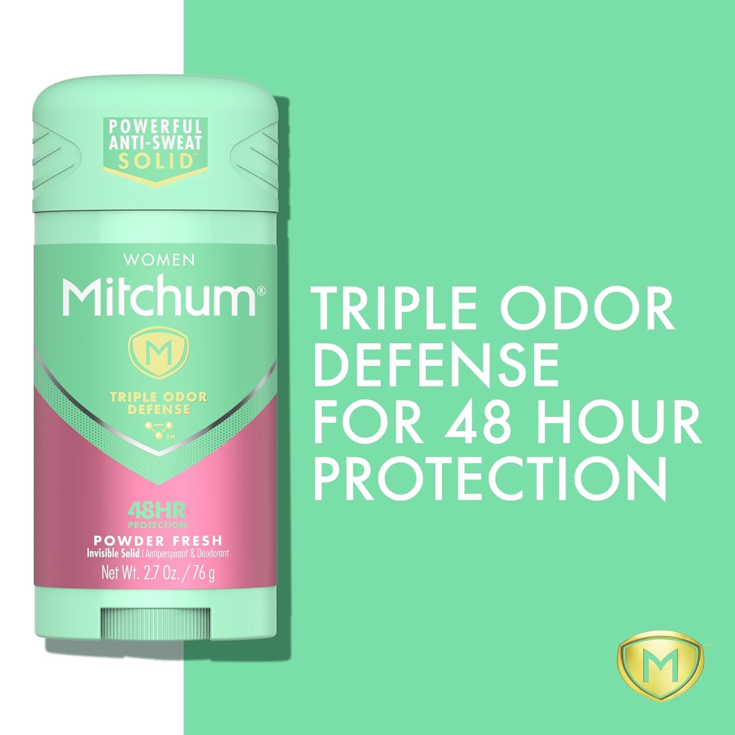 Mitchum Women’s Triple Odor Protection Antiperspirant & Deodorant Gel, Powder Fresh, 48HR Protection, 3.4 oz
