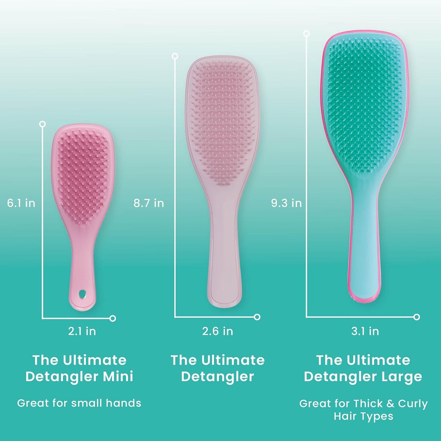 Tangle Teezer | Large Ultimate Detangling Brush for Long, Thick, Curly Hair - Hyper Pink