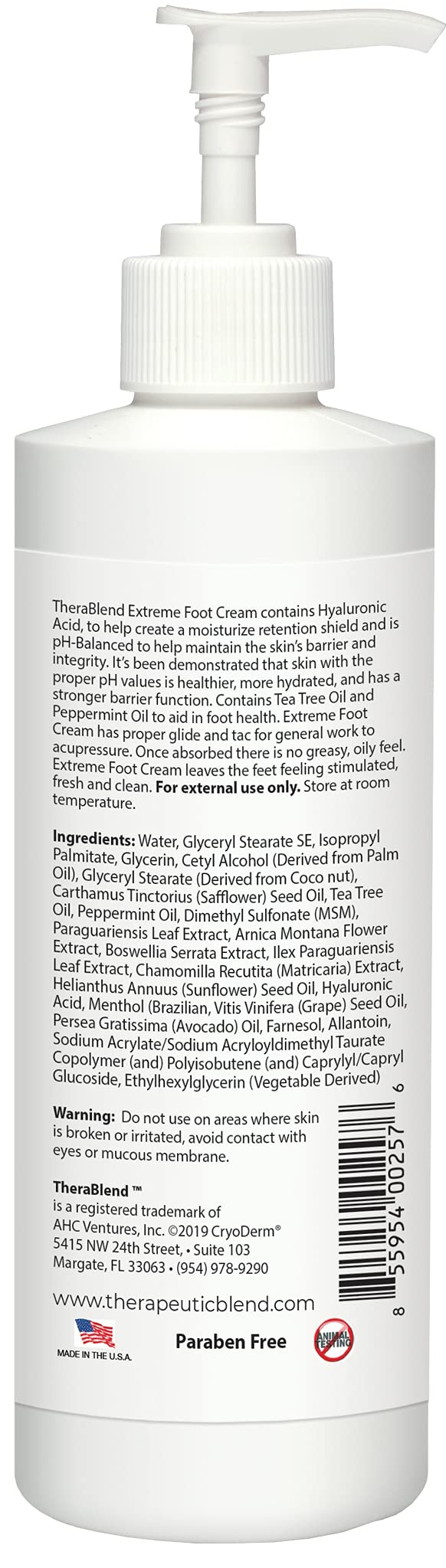 CryoDerm TheraBlend Extreme Foot Cream 8 oz