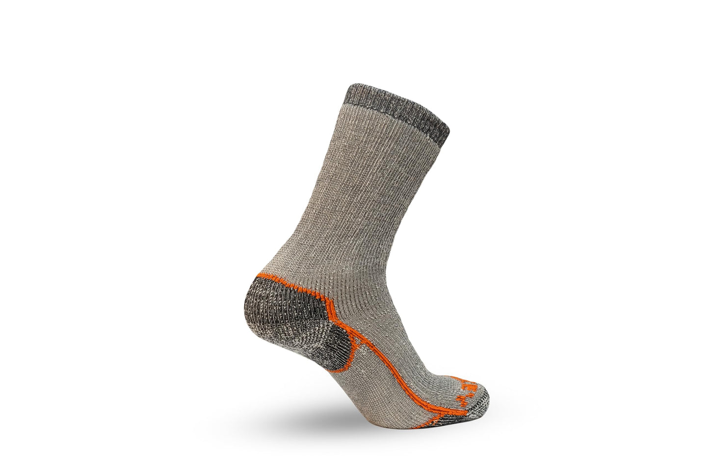 Fish Monkey Heavyweight Boot Crew Fishing and Hunting Merino Compression Wool Socks (XX-Large, Grey)