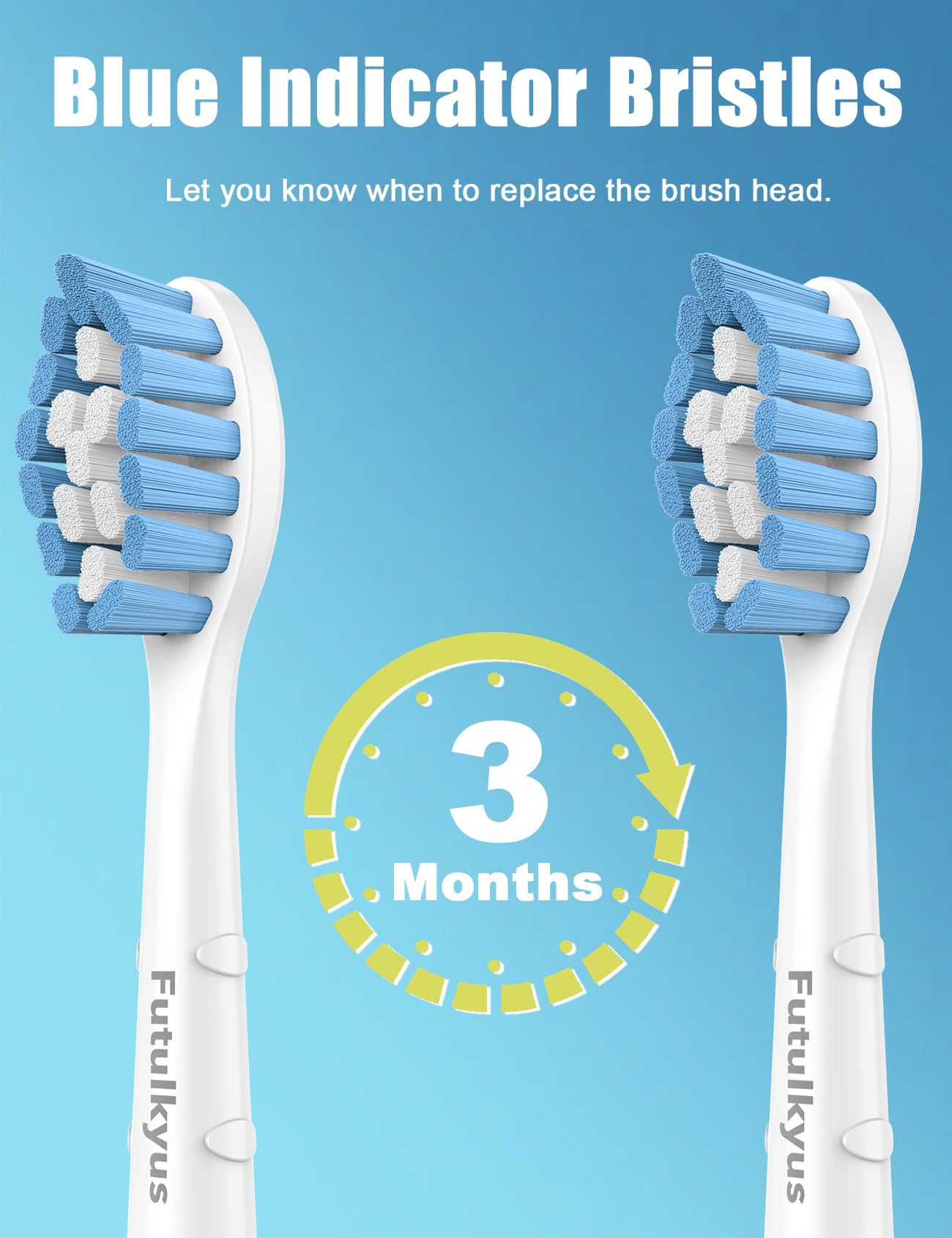Sensitive Replacement Toothbrush Heads for Philips Sonicare Soft Simply Clean Electric Brush Head, 8 Pcs White