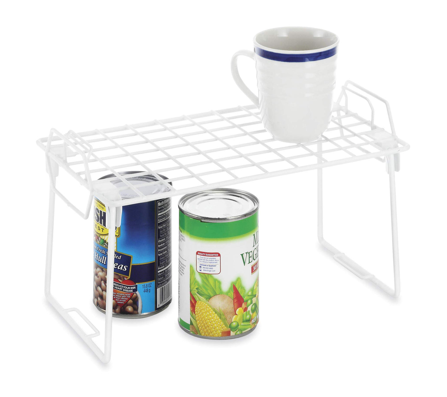 Whitmor Wire Grid Stacking Shelf Small, White