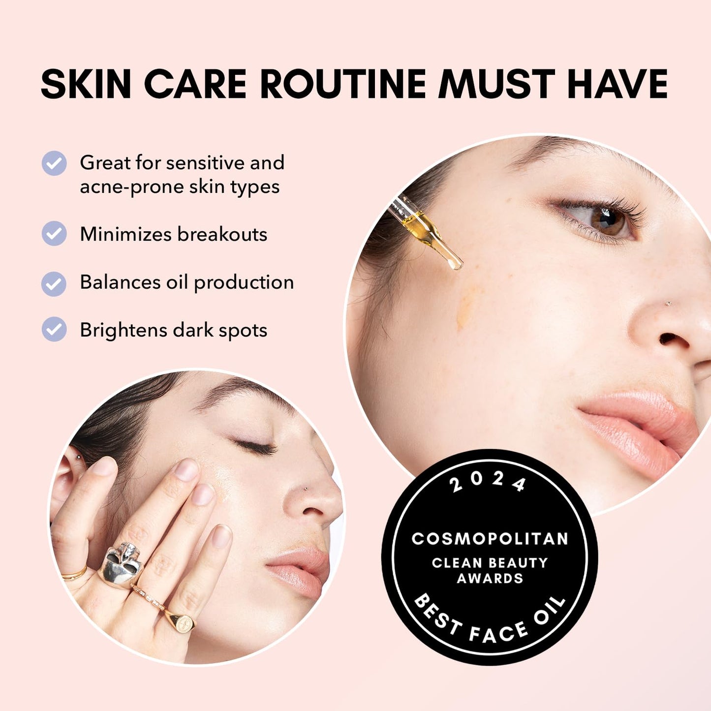 Clover Balancing Oil | Supports Clearer Skin, Promotes a Healthy Complexion, and Enhances Natural Radiance | Cruelty-Free & Vegan Face Oil - 1 oz (30 ml)