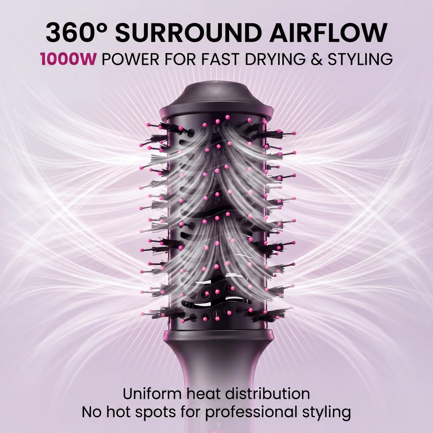 Hair Dryer Brush Blow Dryer 4-in-1 Hot Air Styler, Blowout Brush Hair Dryer Styler & Volumizer with Ionic |Oval Large Barrel|Anti-frizz Blowout for Medium Long Hair [NOT for Short Hair] 3.5''