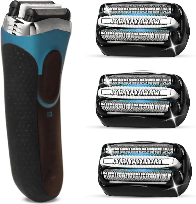 Electric Replacement Heads for Series 3 Shavers - 3 Pack Compatible with 3040s, 3080s, 370cc, 3070cc & More