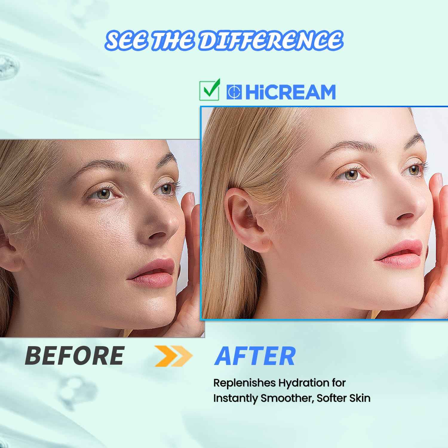 Hicream Face Serum Set 3-Pcs Set, Includes Vitamin C, Hyaluronic Acid & Retinol - Skin Care Set for Brightening, Firming, Hydrating - Facial Skin Care Set for Fine Lines, Dark Spot Corrector