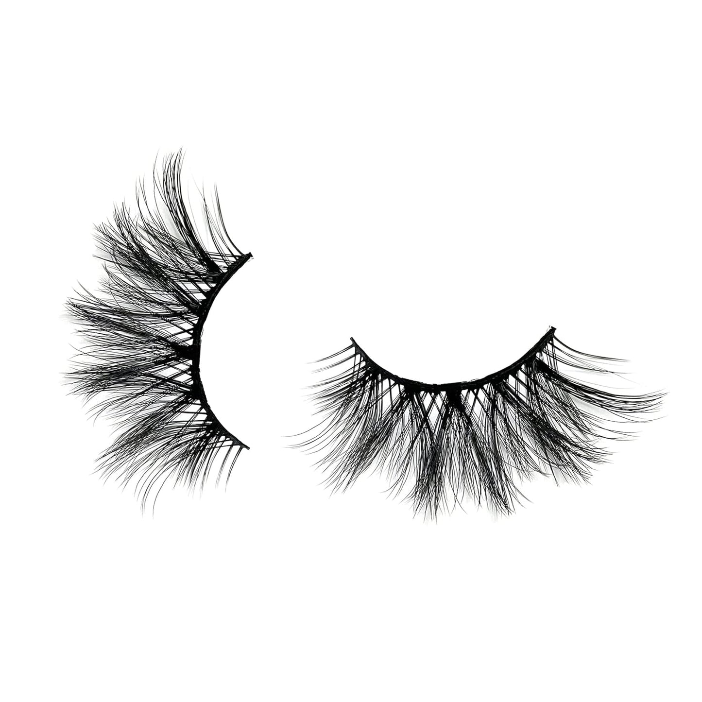 MIKIWI 25mm Lashes, Dramatic 6D Faux Mink Lashes, Fluffy Volume Eyelashes, Thick Crossed Lashes, Long Faux 25mm Mink Lashes (6D4-05)