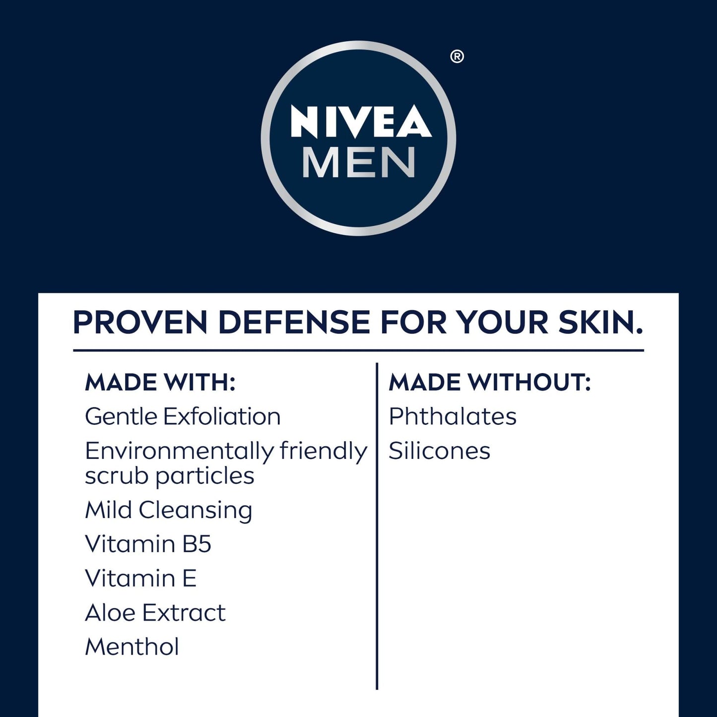 NIVEA MEN Maximum Hydration Deep Cleaning Face Scrub With Aloe Vera, 3 Pack of 4.4 Oz Tubes