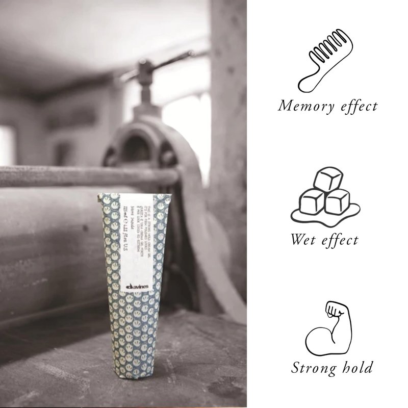 Davines This Is A Strong Hold Cream Gel, Strong Hold Definition & Structure - Cream-Gel Hybrid for Wet Looks - Quick Drying & Residue Free, 4.23 Fl Oz