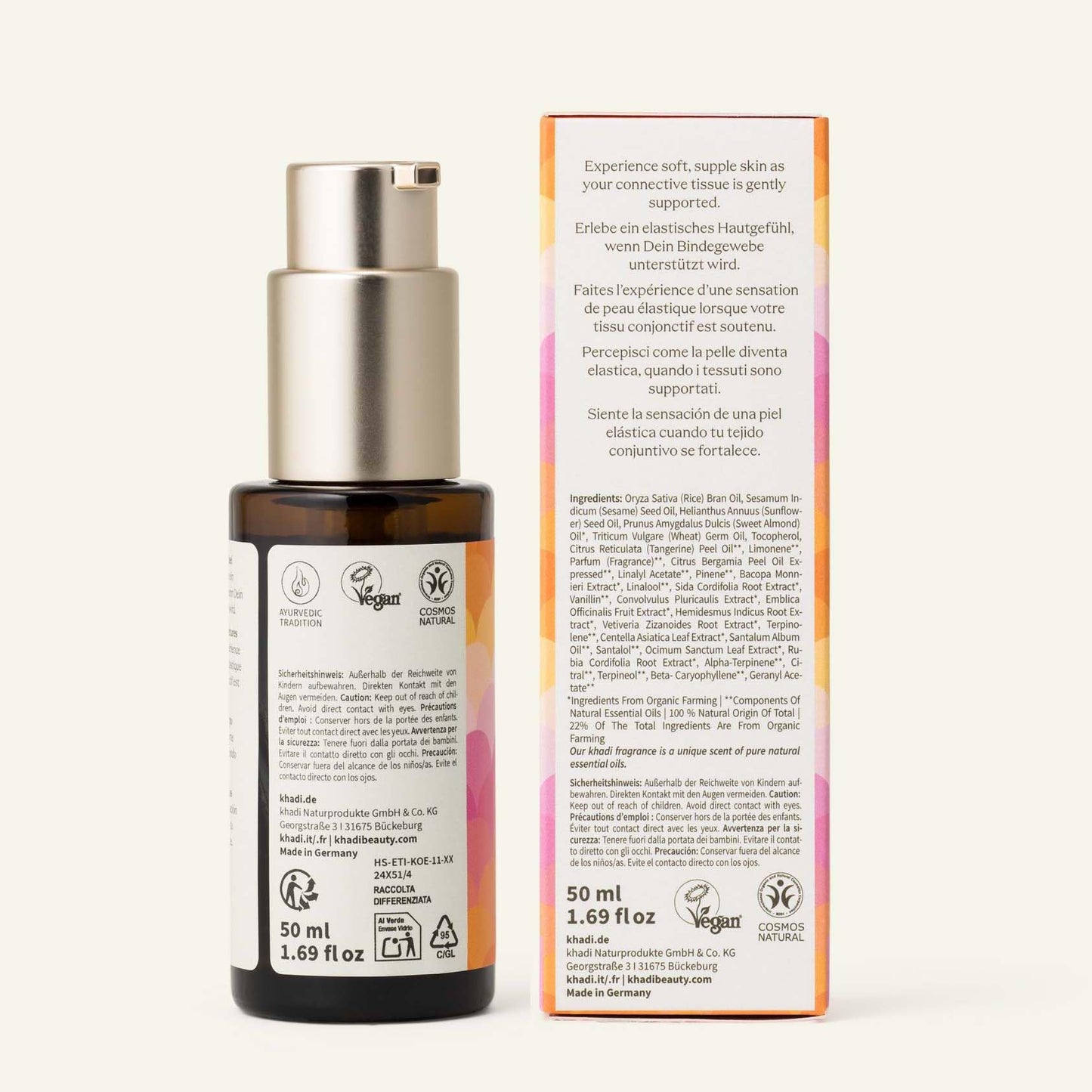 KHADI CENTELLA NEW-CELL Ayurvedic Elixir Skin & Soul Body Oil, 100% Natural, Herbal & Vegan, Firming oil for your skin, Refines, Renews, and Promotes Elasticity, 1.69 oz
