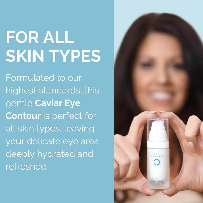 Caviar Eye Contour Cream for Mature Skin - Anti-Aging with Hyaluronic Acid | Targets Wrinkles & Puffiness - 30mL