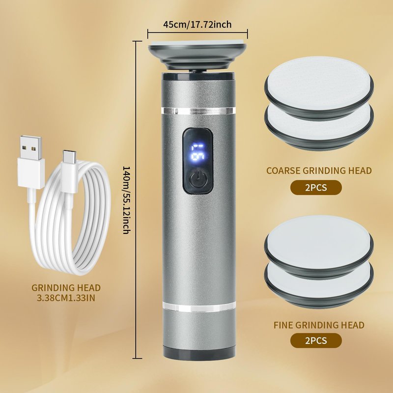 The 2025 Latest Model Electric Feet Callus Remover,Electric Foot Files for Men & Women,Electric Callus Remover for Feet Dead Skin and Calluse,Rechargeable Digital Feet Callus with 4 Grinding Heads