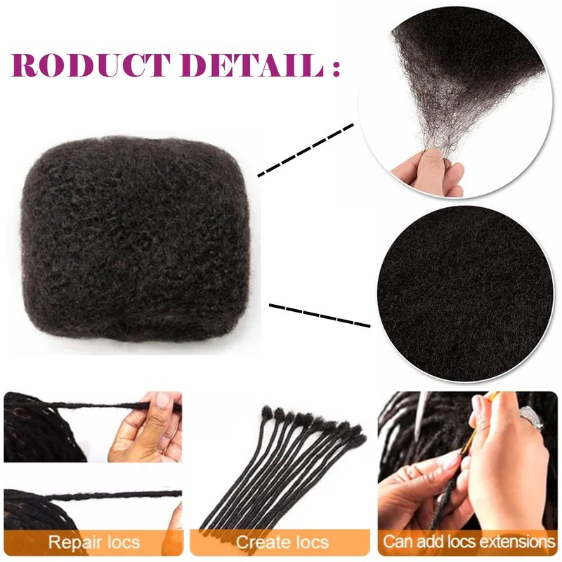 Afro Kinky Bulk Human Hair For Dreadlock Extensions Repair Locs,Twist Braiding, 100% Human Braiding Hair ，30Grams each bundles Total (#1B#grey 3pc) 8 Inch