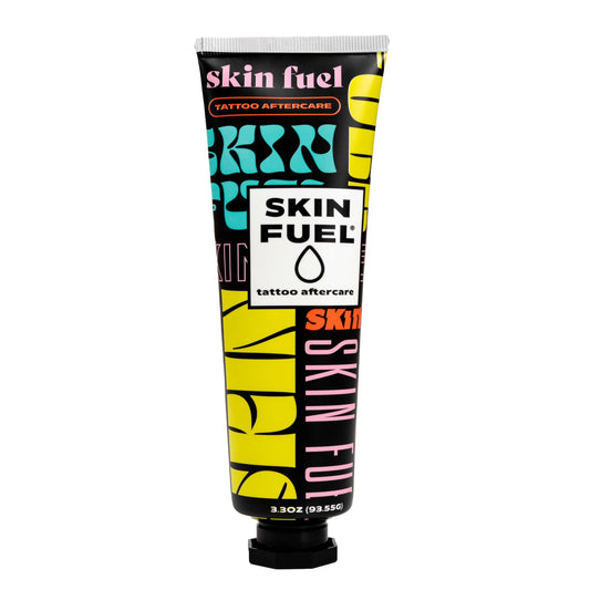 SKIN FUEL Tattoo Aftercare Cream – After Care Tattoo Ointment with Shea Butter, St. John's Wort & Lavender – Multipurpose Healing Ointment to Brighten Up & Hydrate New & Old Ink (3.3 oz)
