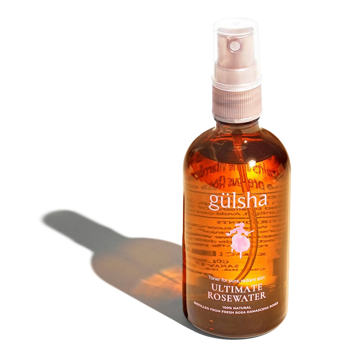 GULSHA ULTIMATE ROSEWATER, Natural Rosa Damascena Flower Water, Cleanses, Nourishes and Tones Skin, Restores Radiance to Your Skin, Free from Chemicals, 100% Natural Glow Rose Essence, 100ml/3.38 FlOz
