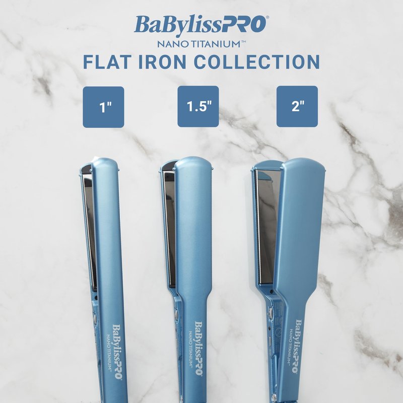 BaBylissPRO Flat Iron Hair Straightener, 1 Inch Nano Titanium, Hair Styling Tools & Appliances, BNT4072TUC